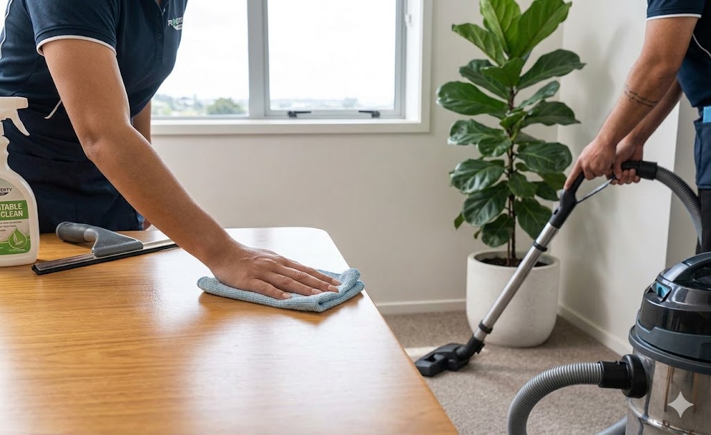 Our team cleaning